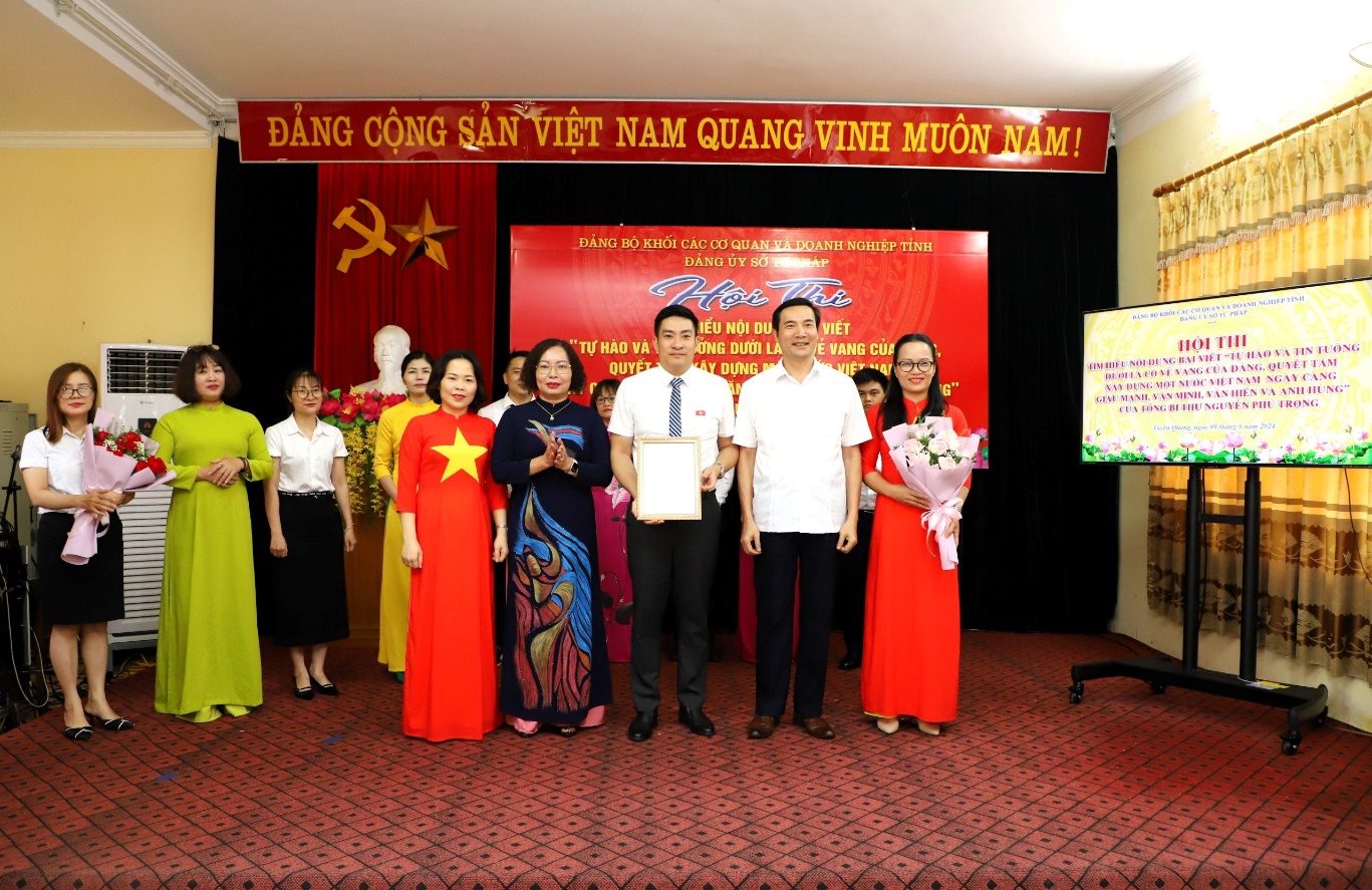 Đảng uỷ Sở Tư pháp tổ chức thành công Hội thi Tìm hiểu nội dung bài viết của Tổng Bí thư Nguyễn Phú Trọng